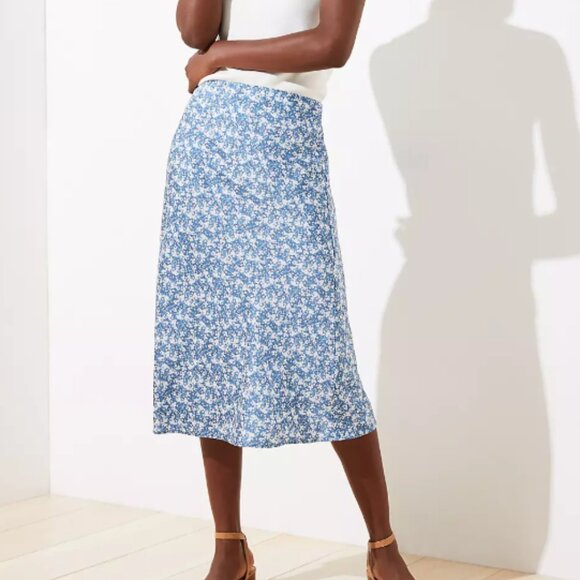 Floral Pull On Midi Skirt - S - Picture 1 of 2